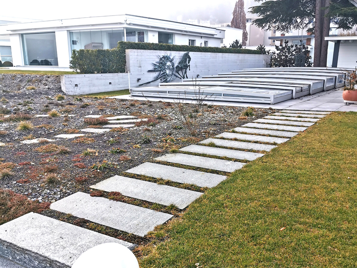KeraMar AG | Garten Trittplatten in Onsernone Gneis